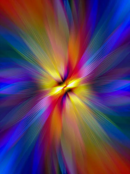 Abstract Multicolored Zoom Effect Background Digitally Generated Image Rays Versicolor — Stock Photo, Image