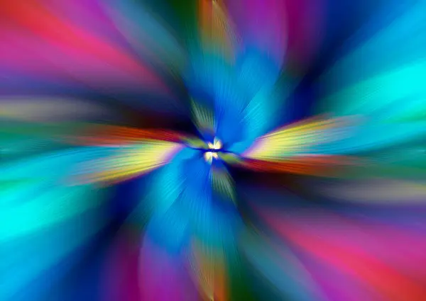 Abstract Multicolored Zoom Effect Background Digitally Generated Image Rays Versicolor — Stock Photo, Image
