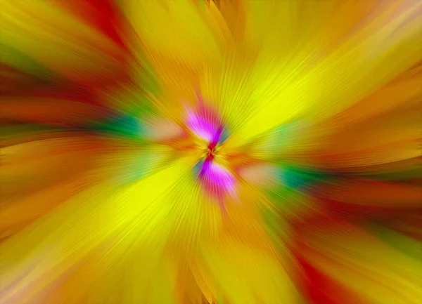 Abstrakcyjne Wielokolorowe Tło Efektu Zoomu Cyfrowo Wygenerowany Obraz Promienie Różnobarwnego — Zdjęcie stockowe