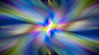 Soyut çok renkli yakınlaştırma efekti arka planı. Dijital olarak oluşturulmuş görüntü. Versicolor ışık ışınları. Renkli radyal bulanıklık, hızlı zumlama hareketi, güneş patlaması ya da yıldız patlaması. Banner Arkaplanı için Kullan