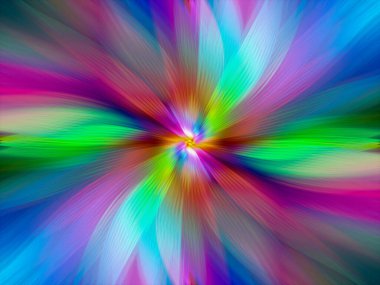 Soyut çok renkli yakınlaştırma efekti arka planı. Dijital olarak oluşturulmuş görüntü. Versicolor ışık ışınları. Renkli radyal bulanıklık, hızlı zumlama hareketi, güneş patlaması ya da yıldız patlaması. Banner Arkaplanı için Kullan