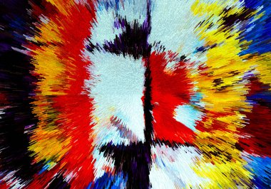 Canlı Soyut Fırça Vuruşları ve Özgün Küp Resimleri Çağdaş Sanatsal Arkaplan, Tuvaldeki Yağlı Boyaya Benzeyen Çağdaş Tasarım ve Yaratıcı Görsel Projeler İçin Mükemmel