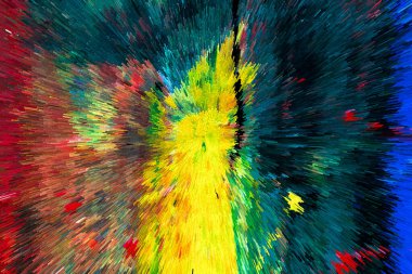 Canlı Soyut Fırça Vuruşları ve Özgün Küp Resimleri Çağdaş Sanatsal Arkaplan, Tuvaldeki Yağlı Boyaya Benzeyen Çağdaş Tasarım ve Yaratıcı Görsel Projeler İçin Mükemmel