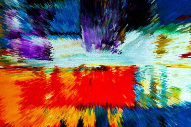 Canlı Soyut Fırça Vuruşları ve Özgün Küp Resimleri Çağdaş Sanatsal Arkaplan, Tuvaldeki Yağlı Boyaya Benzeyen Çağdaş Tasarım ve Yaratıcı Görsel Projeler İçin Mükemmel