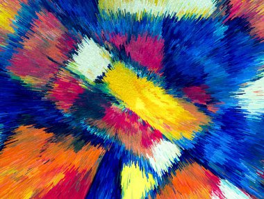 Canlı Soyut Fırça Vuruşları ve Özgün Küp Resimleri Çağdaş Sanatsal Arkaplan, Tuvaldeki Yağlı Boyaya Benzeyen Çağdaş Tasarım ve Yaratıcı Görsel Projeler İçin Mükemmel