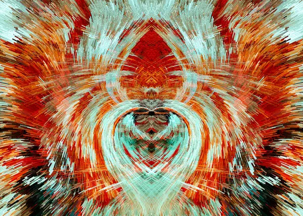 フラクタルワールド ネオンは光り シームレスなテクスチャ 抽象的なパターン ウェブ 包装のための多目的 水彩スタイルの抽象化 花の効果はキューブの芸術の背景を突き出しました — ストック写真