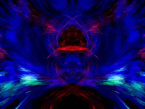 Monde Fractal Vibrant Fluo Lumineux Textures Fluides Motifs Abstraits Polyvalent — Photo