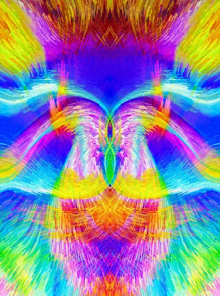 Monde Fractal Vibrant Fluo Lumineux Textures Fluides Motifs Abstraits Polyvalent — Photo