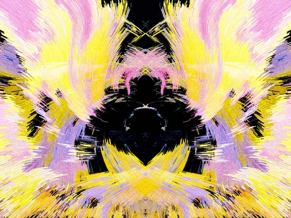 Abstraktní Symfonie Vibrant Brush Strokes Extruded Cubes Contemporary Canvas Perfektní — Stock fotografie