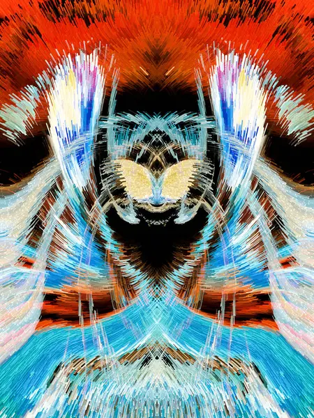 Абстрактна Симфонія Яскраві Штрихи Пензля Екструдовані Кубики Сучасне Полотно Ідеально — стокове фото