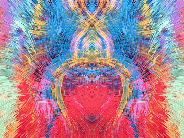 Symphonie Abstraite Coups Pinceau Vibrants Cubes Extrudés Toile Contemporaine Parfait — Photo