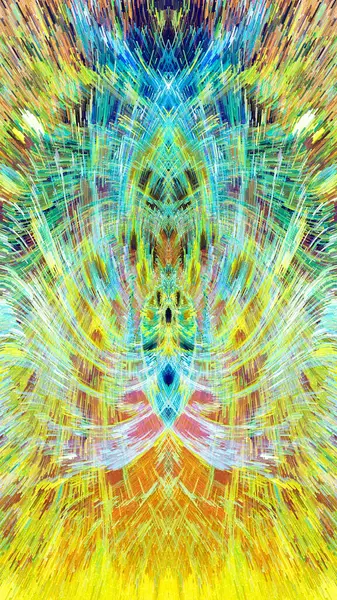 Canlı Fraktal Dünya Neon Parlamaları Pürüzsüz Dokular Soyut Desenler Dekor — Stok fotoğraf