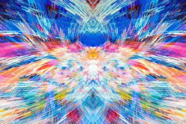 Canlı fraktal dünya. Neon parlamaları, pürüzsüz dokular, soyut desenler. Ağ, dekor ve ambalaj için çok yönlü. Suluboya tarzı soyutlama. Çiçek Efekti Eklenmiş Küpler Sanat Sanatı Web Arkaplanı