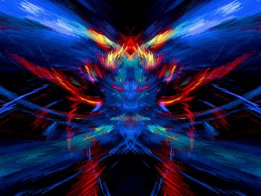 Canlı fraktal dünya. Neon parlamaları, pürüzsüz dokular, soyut desenler. Ağ, dekor ve ambalaj için çok yönlü. Suluboya tarzı soyutlama. Çiçek Efekti Eklenmiş Küpler Sanat Sanatı Web Arkaplanı