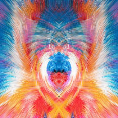 Grafikler için tasarım unsuru Vizyoner gerçeküstü sanat eserleri Fraktal Duvar Sanat Tasarımı. Benzersiz bir model. Soyut suluboya arkaplan bulanık çizgilerin fırça darbelerinin psikedelik dokusu