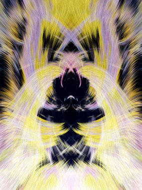 Grafikler için tasarım unsuru Vizyoner gerçeküstü sanat eserleri Fraktal Duvar Sanat Tasarımı. Benzersiz bir model. Soyut suluboya arkaplan bulanık çizgilerin fırça darbelerinin psikedelik dokusu