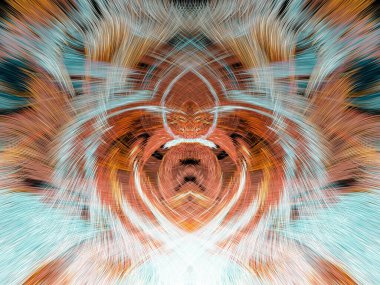 Grafikler için tasarım unsuru Vizyoner gerçeküstü sanat eserleri Fraktal Duvar Sanat Tasarımı. Benzersiz bir model. Soyut suluboya arkaplan bulanık çizgilerin fırça darbelerinin psikedelik dokusu