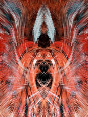 Grafikler için tasarım unsuru Vizyoner gerçeküstü sanat eserleri Fraktal Duvar Sanat Tasarımı. Benzersiz bir model. Soyut suluboya arkaplan bulanık çizgilerin fırça darbelerinin psikedelik dokusu