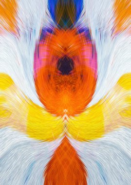 Grafikler için tasarım unsuru Vizyoner gerçeküstü sanat eserleri Fraktal Duvar Sanat Tasarımı. Benzersiz bir model. Soyut suluboya arkaplan bulanık çizgilerin fırça darbelerinin psikedelik dokusu