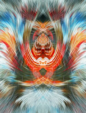 Grafikler için tasarım unsuru Vizyoner gerçeküstü sanat eserleri Fraktal Duvar Sanat Tasarımı. Benzersiz bir model. Soyut suluboya arkaplan bulanık çizgilerin fırça darbelerinin psikedelik dokusu