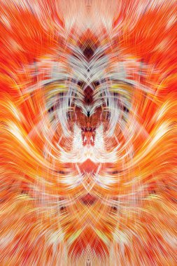 Grafikler için tasarım unsuru Vizyoner gerçeküstü sanat eserleri Fraktal Duvar Sanat Tasarımı. Benzersiz bir model. Soyut suluboya arkaplan bulanık çizgilerin fırça darbelerinin psikedelik dokusu