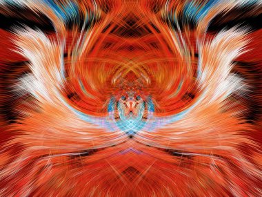 Grafikler için tasarım unsuru Vizyoner gerçeküstü sanat eserleri Fraktal Duvar Sanat Tasarımı. Benzersiz bir model. Soyut suluboya arkaplan bulanık çizgilerin fırça darbelerinin psikedelik dokusu