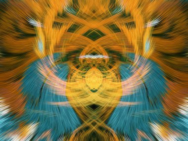 Grafikler için tasarım unsuru Vizyoner gerçeküstü sanat eserleri Fraktal Duvar Sanat Tasarımı. Benzersiz bir model. Soyut suluboya arkaplan bulanık çizgilerin fırça darbelerinin psikedelik dokusu