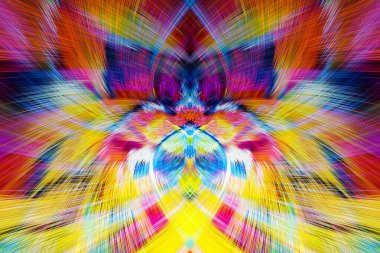 Grafikler için tasarım unsuru Vizyoner gerçeküstü sanat eserleri Fraktal Duvar Sanat Tasarımı. Benzersiz bir model. Soyut suluboya arkaplan bulanık çizgilerin fırça darbelerinin psikedelik dokusu