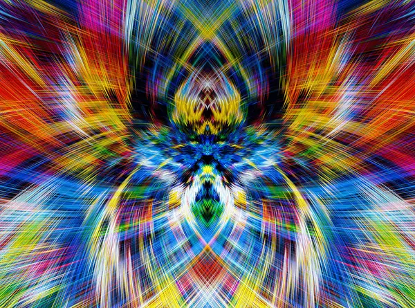 Grafikler için tasarım unsuru Vizyoner gerçeküstü sanat eserleri Fraktal Duvar Sanat Tasarımı. Benzersiz bir model. Soyut suluboya arkaplan bulanık çizgilerin fırça darbelerinin psikedelik dokusu