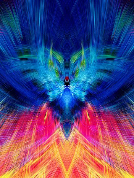 Design element for graphics Visionary surreal artworks Fractal Wall Art Design. Unique pattern. Abstract watercolor background Psychedelic texture of brush strokes of colored paint of blurred lines