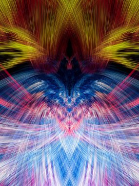 Grafikler için tasarım unsuru Vizyoner gerçeküstü sanat eserleri Fraktal Duvar Sanat Tasarımı. Benzersiz bir model. Soyut suluboya arkaplan bulanık çizgilerin fırça darbelerinin psikedelik dokusu