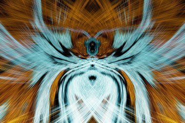 Grafikler için tasarım unsuru Vizyoner gerçeküstü sanat eserleri Fraktal Duvar Sanat Tasarımı. Benzersiz bir model. Soyut suluboya arkaplan bulanık çizgilerin fırça darbelerinin psikedelik dokusu