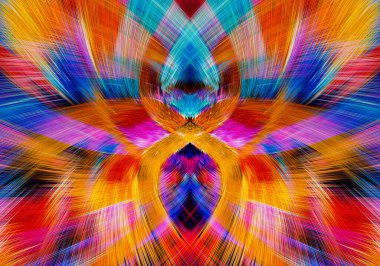 Grafikler için tasarım unsuru Vizyoner gerçeküstü sanat eserleri Fraktal Duvar Sanat Tasarımı. Benzersiz bir model. Soyut suluboya arkaplan bulanık çizgilerin fırça darbelerinin psikedelik dokusu