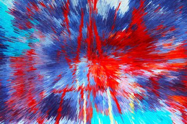 Dinamik Radyasyon Tasarımı ile Soyut Ekstrakt Piksel Patlaması Modern Çoklu Renk Sanatı