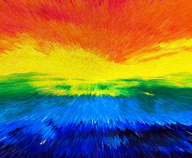 Dinamik Radyasyon Tasarımı ile Soyut Ekstrakt Piksel Patlaması Modern Çoklu Renk Sanatı