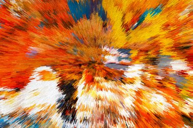 Dinamik Radyasyon Tasarımı ile Soyut Ekstrakt Piksel Patlaması Modern Çoklu Renk Sanatı