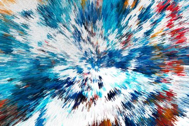 Dinamik Radyasyon Tasarımı ile Soyut Ekstrakt Piksel Patlaması Modern Çoklu Renk Sanatı