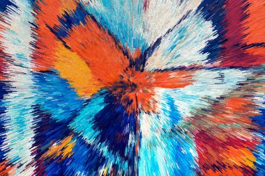 Dinamik Radyasyon Tasarımı ile Soyut Ekstrakt Piksel Patlaması Modern Çoklu Renk Sanatı