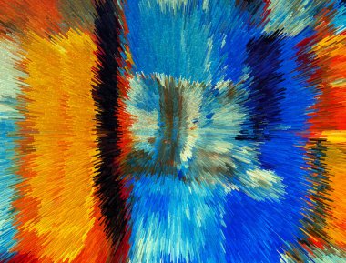 Dinamik Radyasyon Tasarımı ile Soyut Ekstrakt Piksel Patlaması Modern Çoklu Renk Sanatı