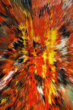 Dinamik Radyasyon Tasarımı ile Soyut Piksel Patlaması Modern Çoklu Renk Sanatı