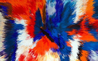 Dinamik Radyasyon Tasarımı ile Soyut Piksel Patlaması Modern Çoklu Renk Sanatı