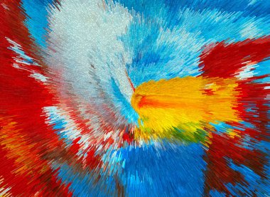 Dinamik Radyasyon Tasarımı ile Soyut Piksel Patlaması Modern Çoklu Renk Sanatı