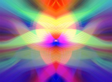 Vibrant Abstract Digital Art with Symmetrical Lines and Gradient Colors, Futuristic Geometric Background for Modern Designs and Creativity clipart