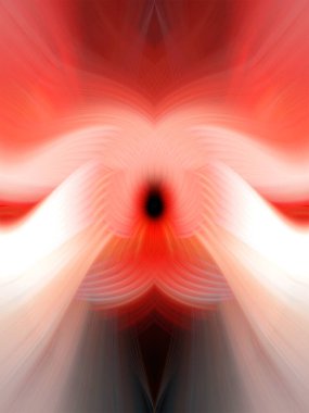 Simetrik Çizgiler ve Gradyan Renkleri, Modern Tasarımlar ve Yaratıcılık için Fütürist Geometrik Arkaplan ile Canlı Soyut Dijital Sanat