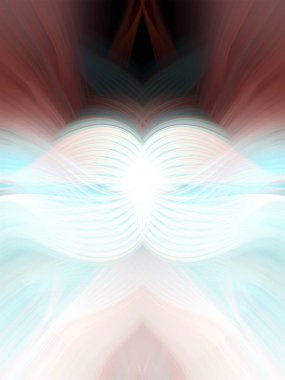 Simetrik Çizgiler ve Gradyan Renkleri, Modern Tasarımlar ve Yaratıcılık için Fütürist Geometrik Arkaplan ile Canlı Soyut Dijital Sanat