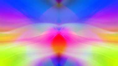 Simetrik Çizgiler ve Gradyan Renkleri, Modern Tasarımlar ve Yaratıcılık için Fütürist Geometrik Arkaplan ile Canlı Soyut Dijital Sanat