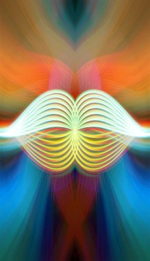 Vibrant Abstract Digital Art with Symmetrical Lines and Gradient Colors, Futuristic Geometric Background for Modern Designs and Creativity clipart