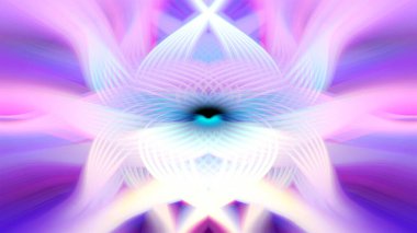 Simetrik Çizgiler ve Gradyan Renkleri, Modern Tasarımlar ve Yaratıcılık için Fütürist Geometrik Arkaplan ile Canlı Soyut Dijital Sanat