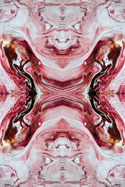 Kaleydoskopik Çok Renkli ve Karışık Girdap Tasarımlı Soyut Sanat