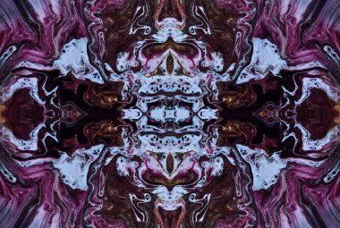 Kaleydoskopik Çok Renkli ve Karışık Girdap Tasarımlı Soyut Sanat